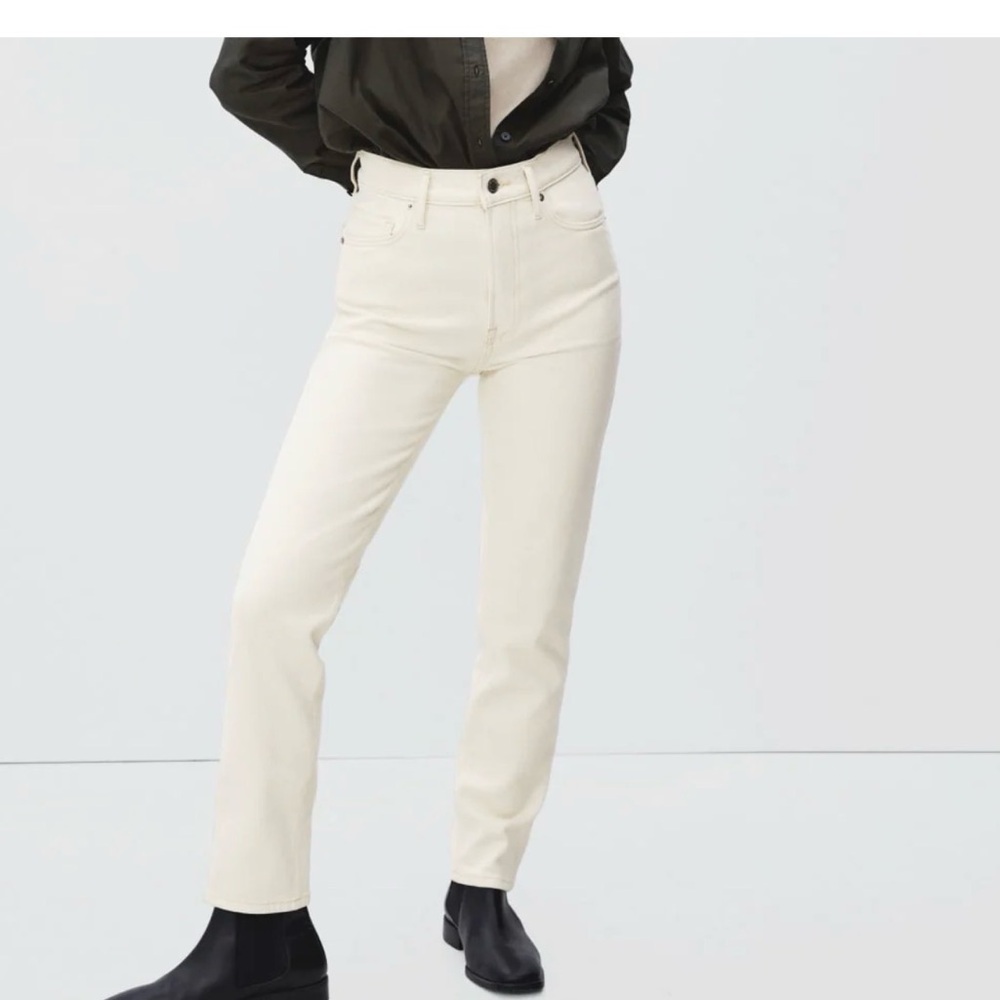 EVERLANE SIZE 26 crop Women's Cream Jeans